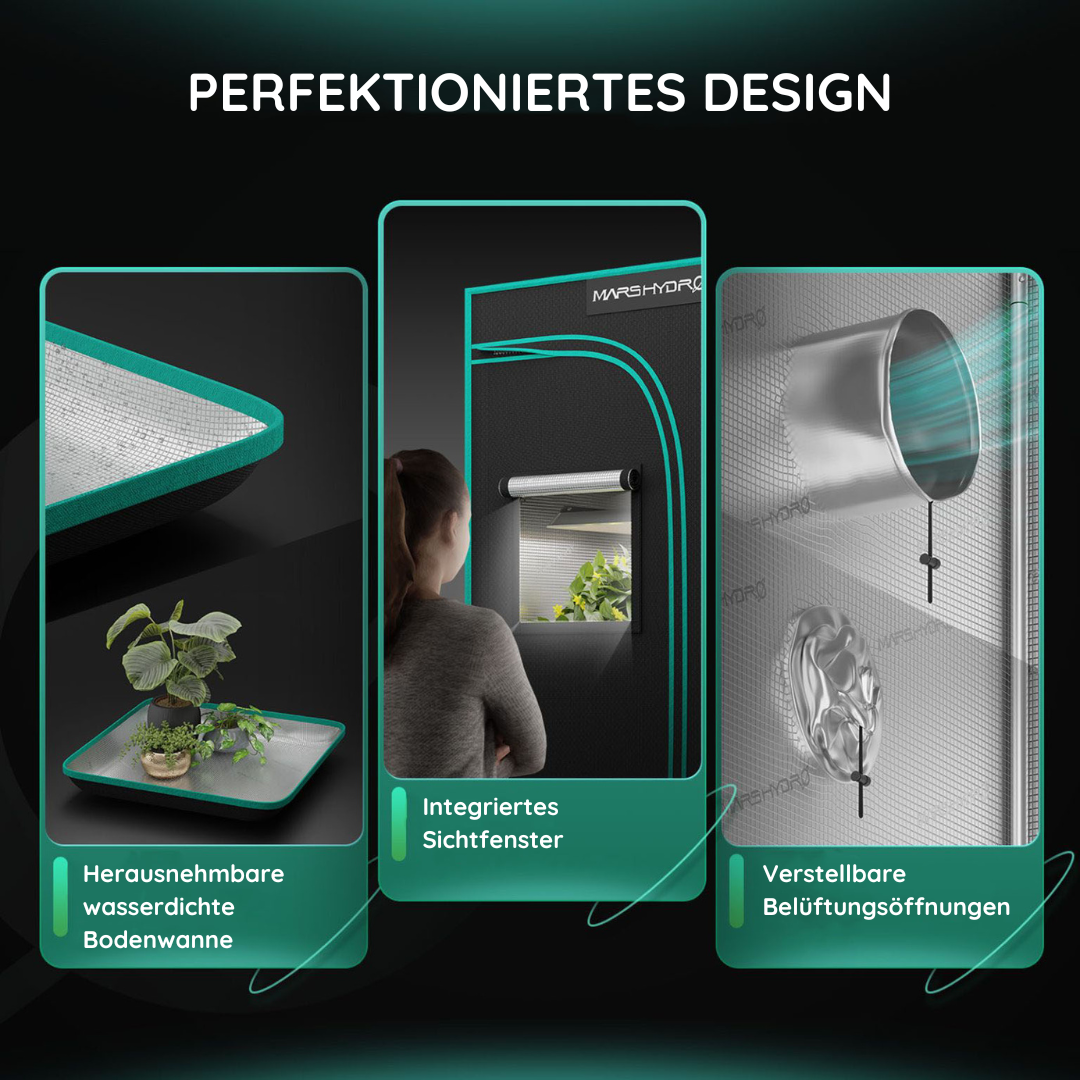 Marshydro TS1000 Growkomplettset - 70cm x 70cm x 160cm